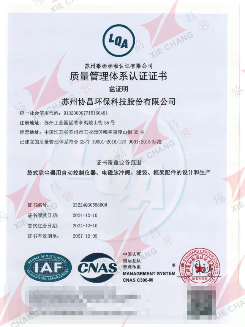 ISO 9001:2015 sifat menejmenti tizimi sertifikati