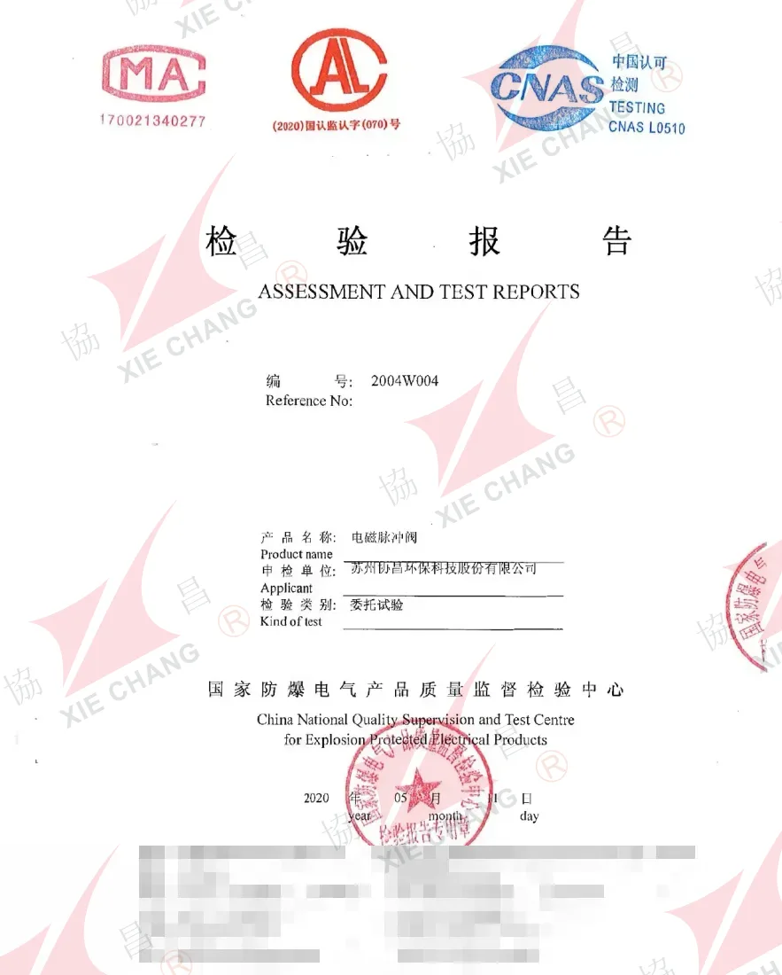 IP65 himoya darajasi sinov hisoboti — DCF-00 solenoid impuls klapani (CQST, 2020)